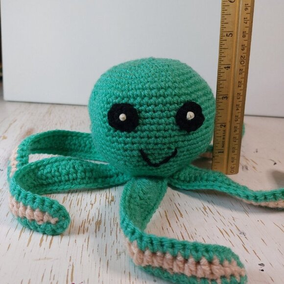 Happy Octopus Handmade Animal Gift Idea for Anyone Cute Crochet Fun - Picture 7 of 7